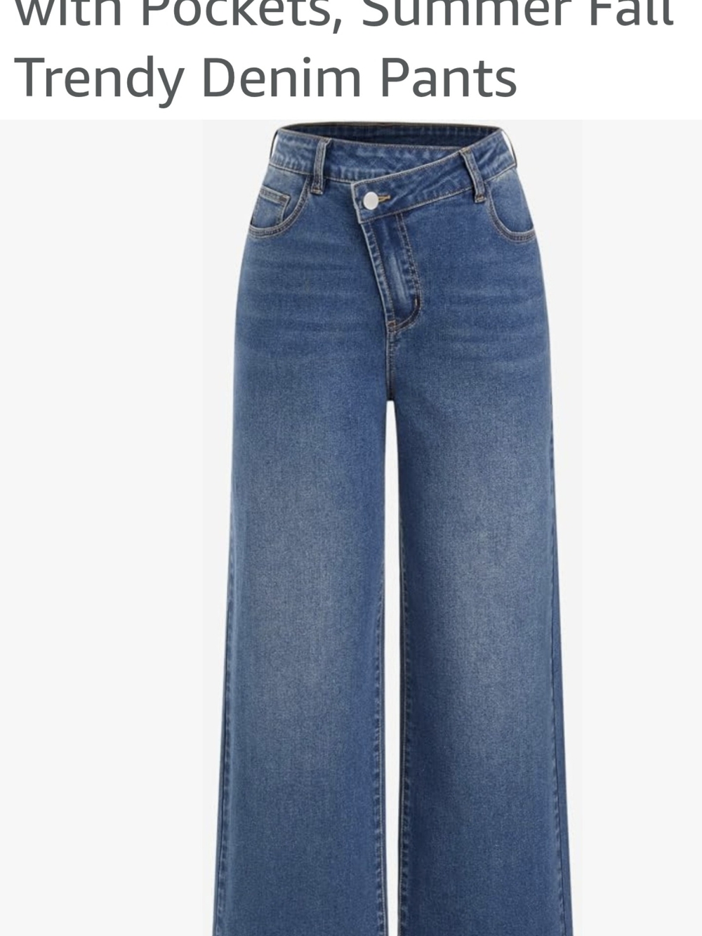 Cider Medium Blue Wide-Leg High-Rise Jeans
